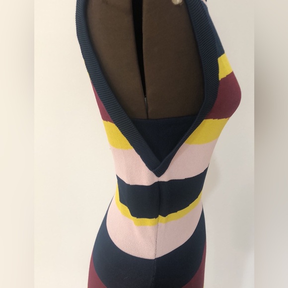 Sass and bide XS fitted high neck stripe midi knit dress - Picture 6 of 16